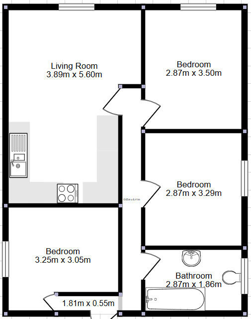 3 Bedrooms Bedrooms, ,1 BathroomBathrooms,Apartment,Letting,1043